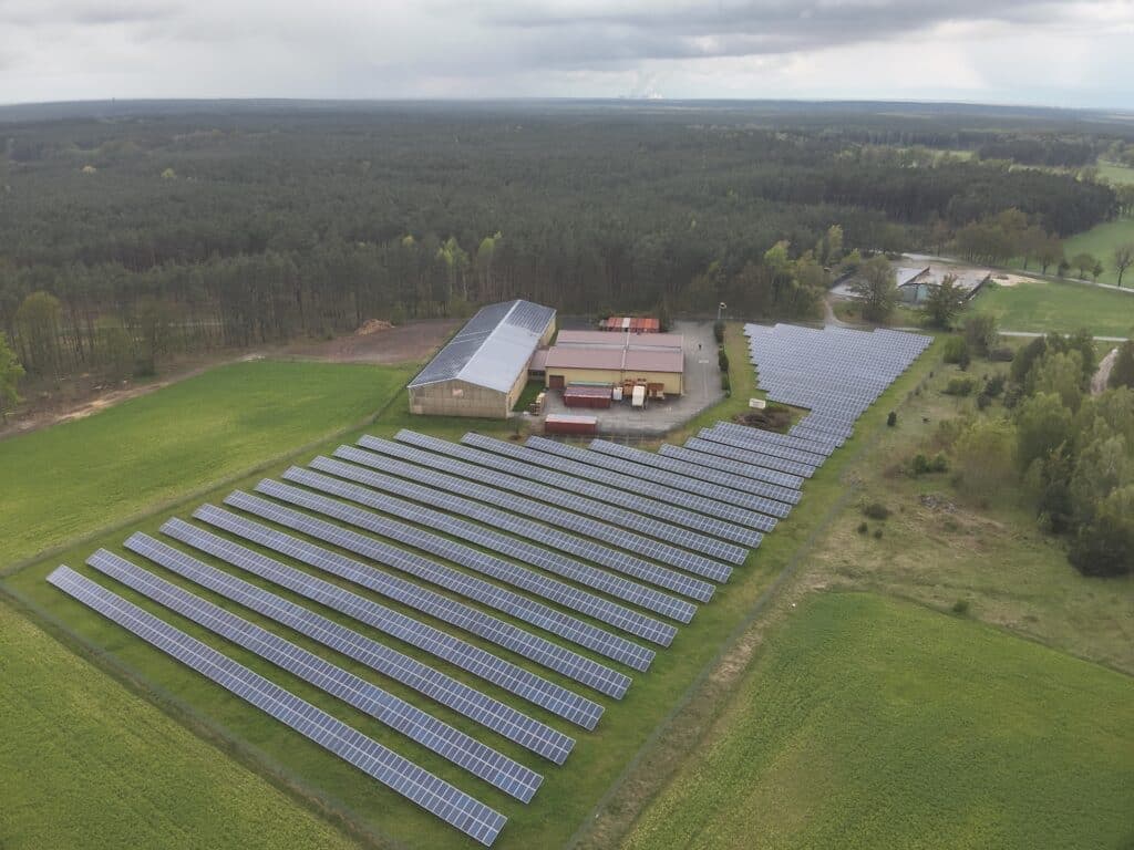 Freiflächen-Solaranlage auf verpachtetem Grünland